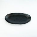 Prato oval 28,5x14CM."preto fosco"