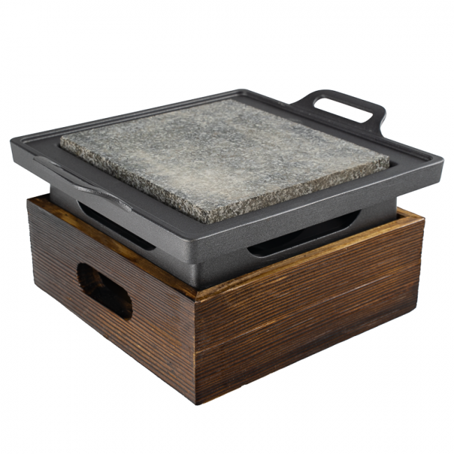 Placa de pedra com alças quadradas.18cm