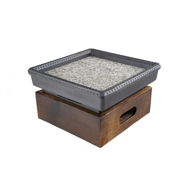 Placa de pedra quadrada de 18cm.