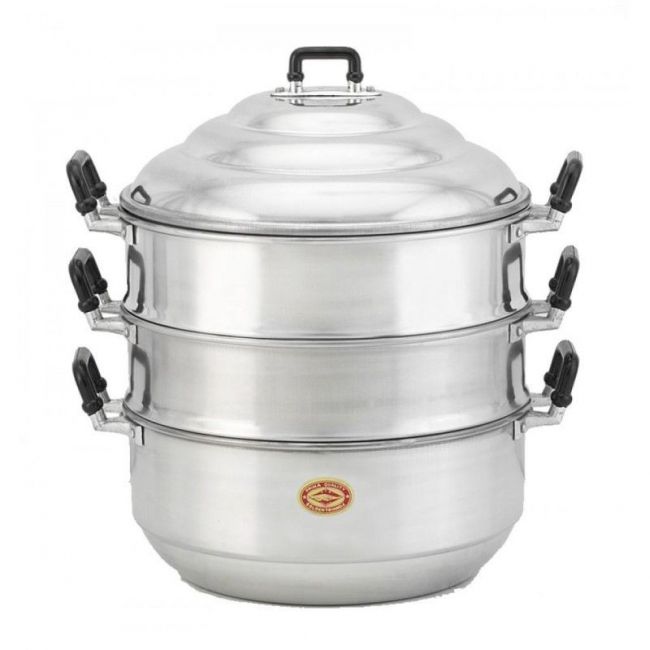 Panela de Vapor em Alumínio 28cm