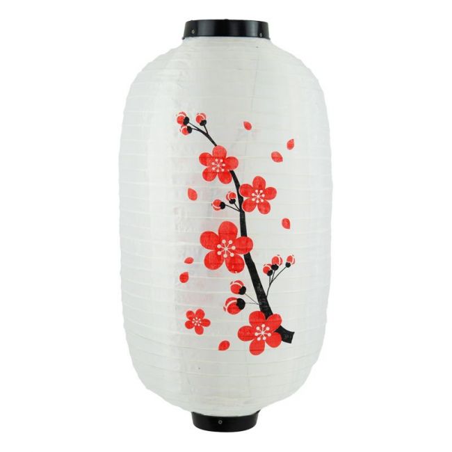 Candeeiro japonês branco 50x28cm "Sakura"