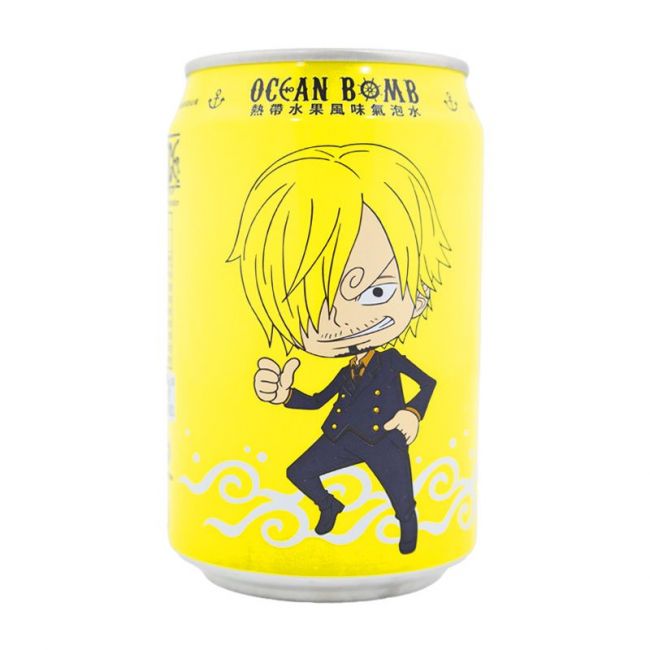 Bebida com sabor a gás Frutos tropicais (OCEAN BOMB) 330ml