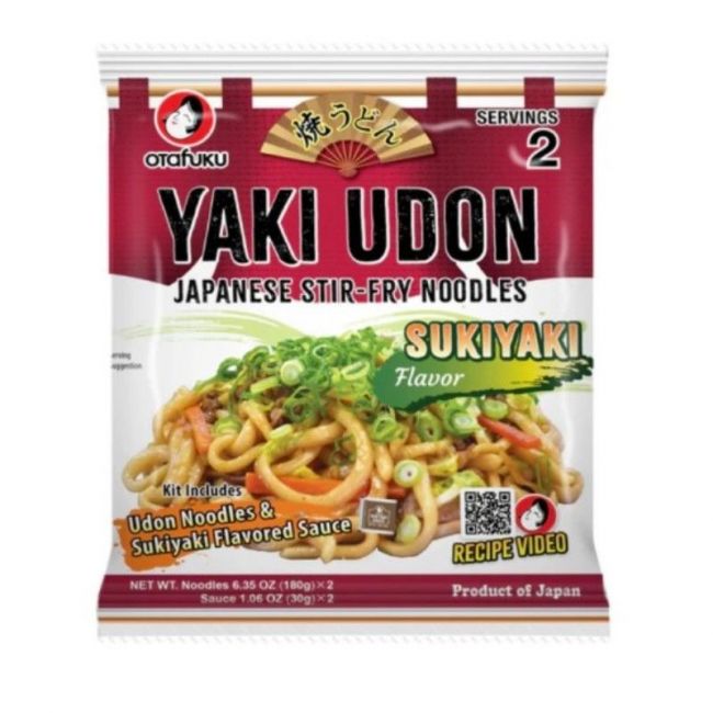 Macarrão refogado Yakiudon sabor sukiyaki (OTAFUKU) 360g (180gx2)