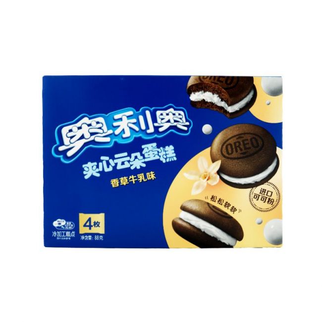 Pastelita de cacau com sabor de baunilha (Oreo) 4 e 88g
