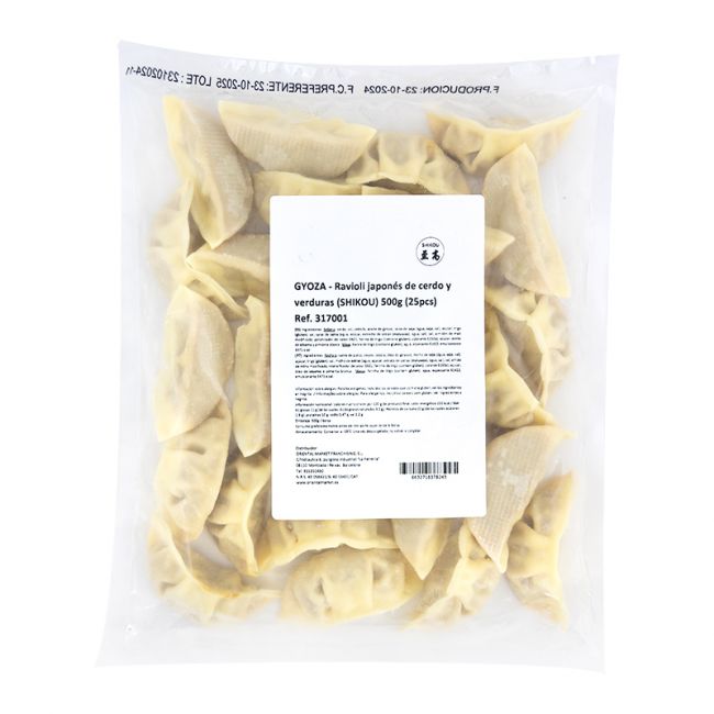 Gyoza de porco e vegetais 25 unidades (SHIKOU) 500g