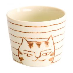 TAZA TE 8.5x7CM PORC. "bege...
