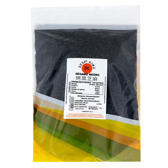 Gergelim preto torrado (SUSHI KING) 1kg