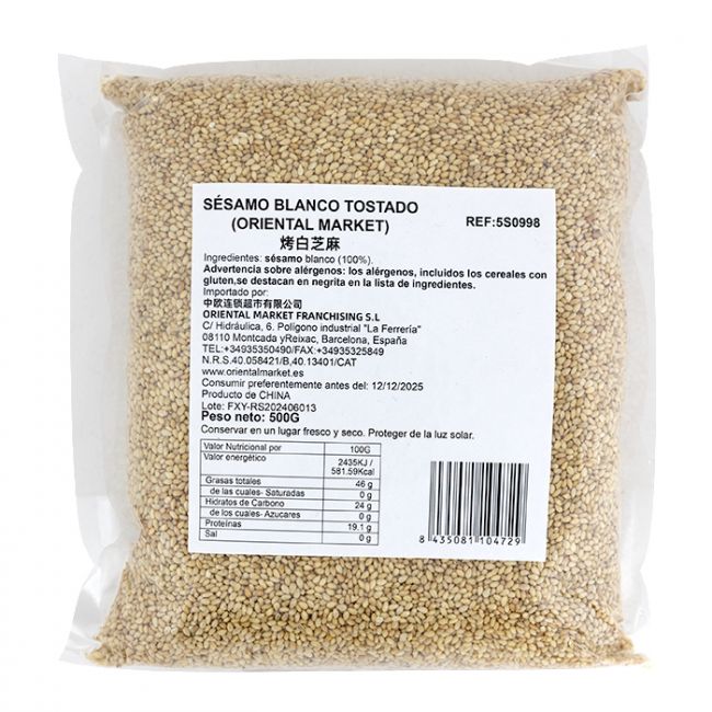 Gergelim branco torrado ORIENTAL MARKET 500g