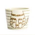 TAZA TE 8.5x7CM PORC. "bege cat"