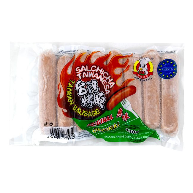 Linguiça de porco sabor original (MENG FU) 430g