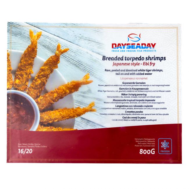 Frita Ebi estilo japonês 2L 16/20 (DAYSEADAY) 800g (25g)(30 unidades)