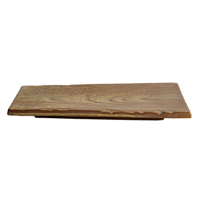 Prato retangular de porcelana 28x14cm "Wood Look"