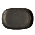 Placa oval 19x13cm porcelana "Onyx Noir"