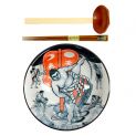Conjunto 1 tigela 20x7cm, Palillos e Cuchara Modelo: "Asakusa"