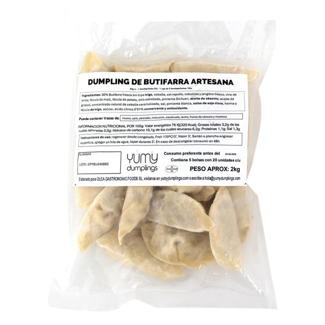 Gyoza de salsicha e vegetais (DELICIOSO) 400g (20 unidades)