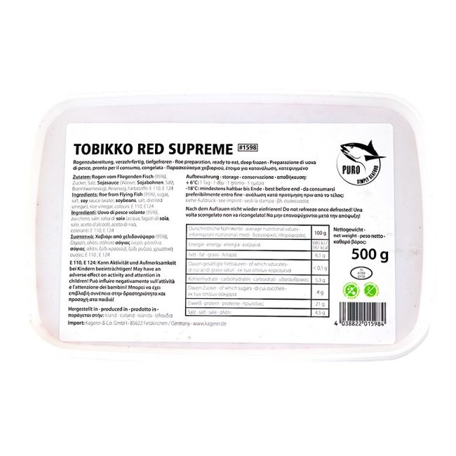 Ovos de tobiko vermelho (SEAFOOD MARKET) 500g