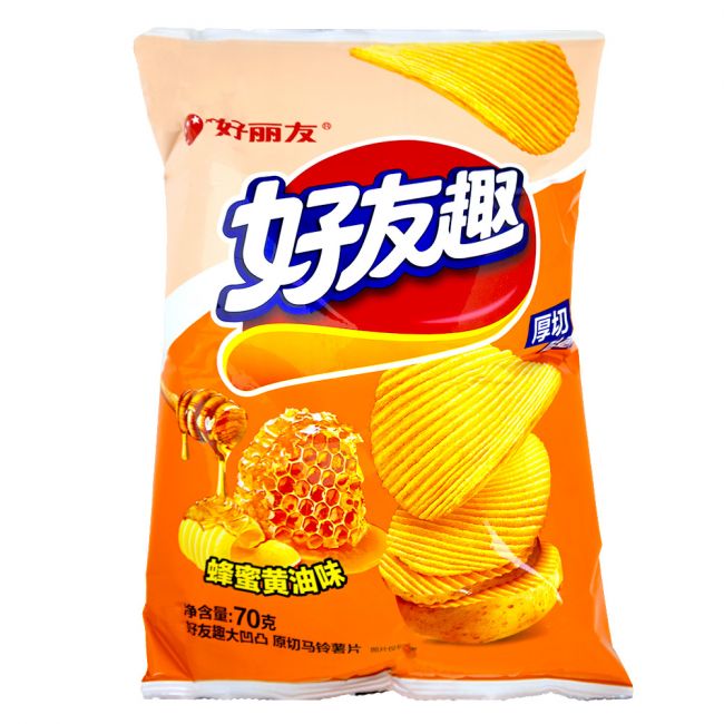 Batata fritas com sabor de manteiga e mel (HYQ) 70g