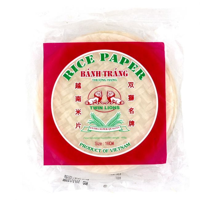 16 cm de papel de arroz redondo (TWIN LIONs) 400g