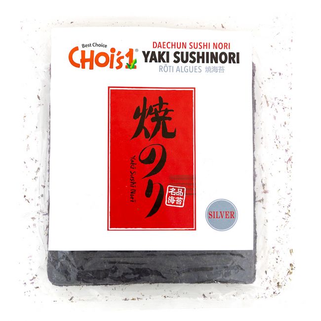 Alga Nori para Sushi 50 Folhas Prata (CHOI'S1) 125g