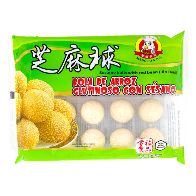 Bolinho de arroz glutinoso com gergelim (MENGFU) 400g
