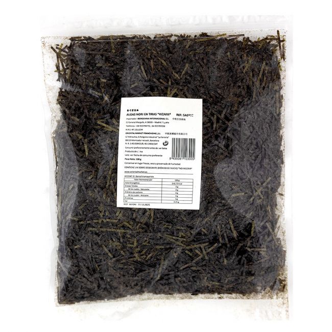 Alga nori torradas em tiras 100g