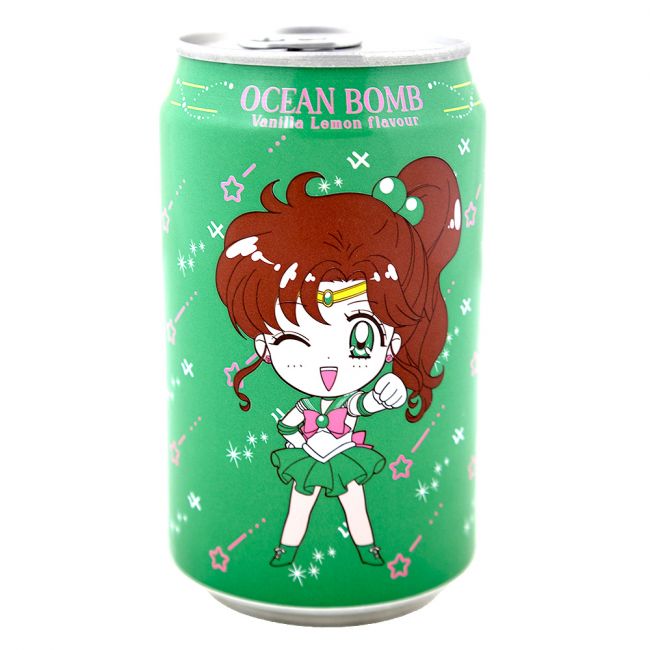 Bebida com sabor de limão e baunilha (OCEAN BOMB) 330ml