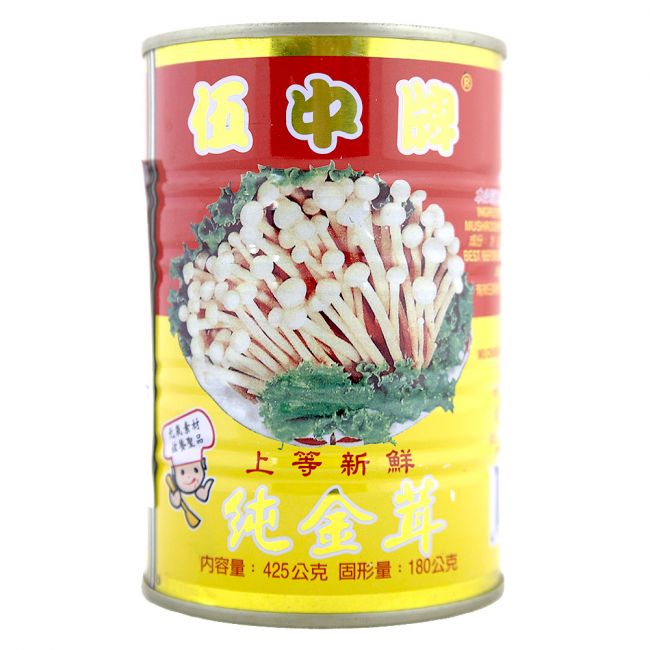 Cogumelo enoki dourado em conserva (WU CHUNG) 425g