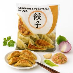 Gyoza de frango e vegetais...