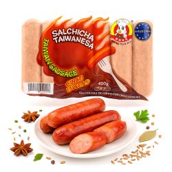 Salsicha de porco com cinco...