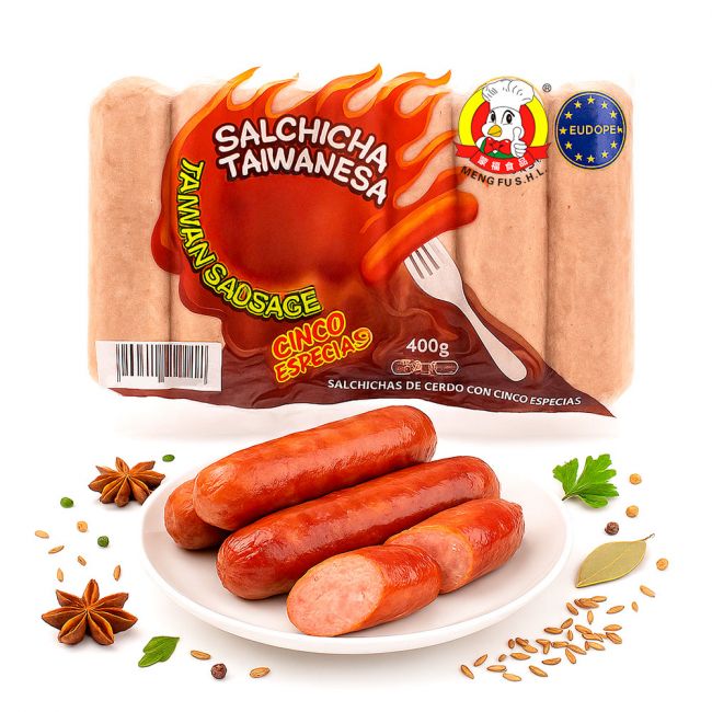 Salsicha de porco com cinco especiarias (MENG FU) 430g