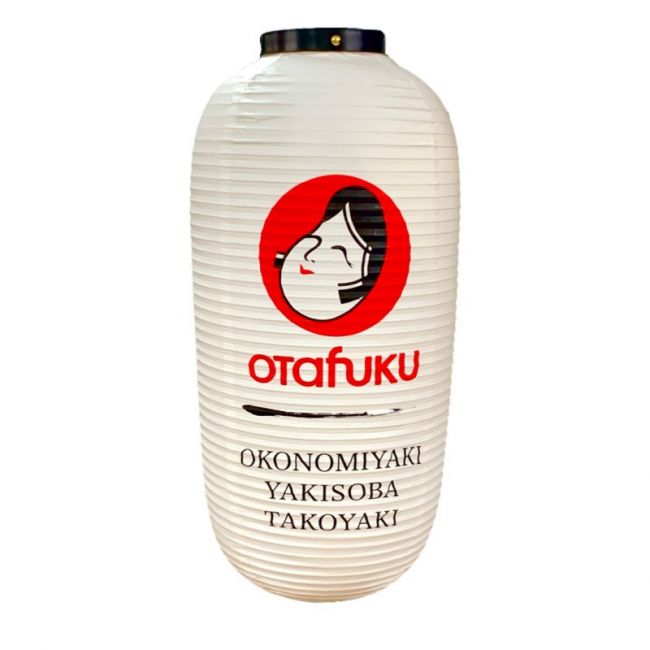 Candeeiro japonês 45x25cm "otafuku branco"