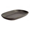 Placa oval 19x13cm porcelana "Onyx Noir"