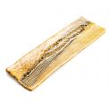 Placa retangular 32.5x10.5cm. Porcelana "Ocre"