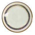 Placa redonda 16,5 centímetros de porcelana "Wasabi bege"