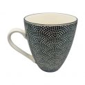 Teacup com punho 8.7x9,8cm. Modelo: "Black Points.