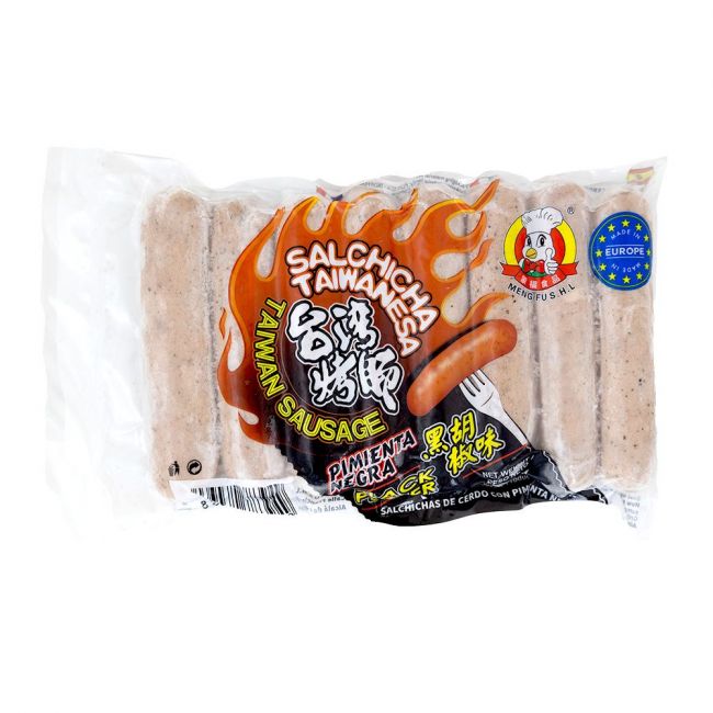 Linguiça de porco com pimenta preta (MENG FU) 430g