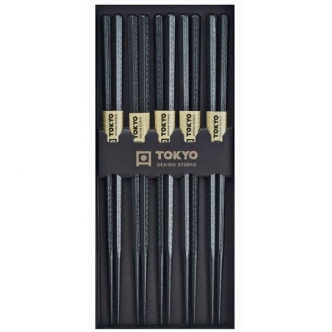 STICK SETx5 pares "melamina gravada em preto".(A4-D287)