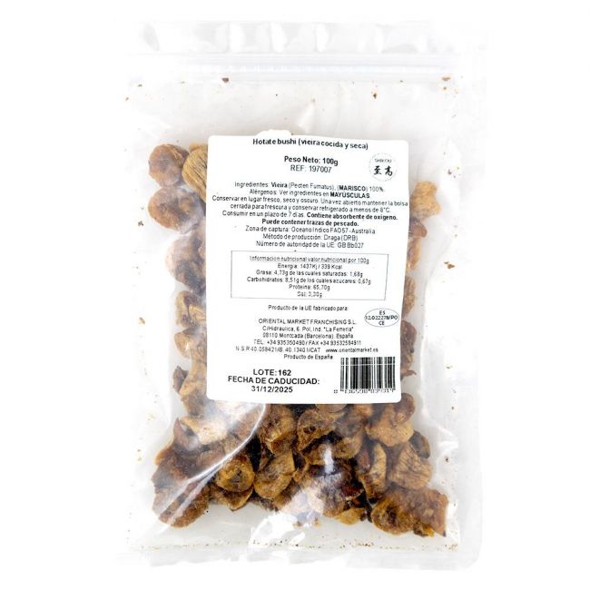 Hotate bushi vieira cozido e seco (SHIKOU) 100g