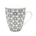 Teacup com punho 8.7x9,8cm. Modelo: "black stars"