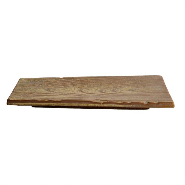 Prato retangular de porcelana 28x14cm "Wood Look"