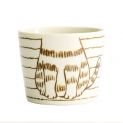 TAZA TE 8.5x7CM PORC. "bege cat"