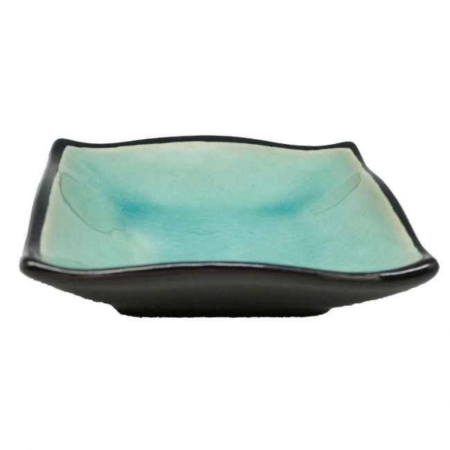 Prato de soja 9cm "Glassy blue" .