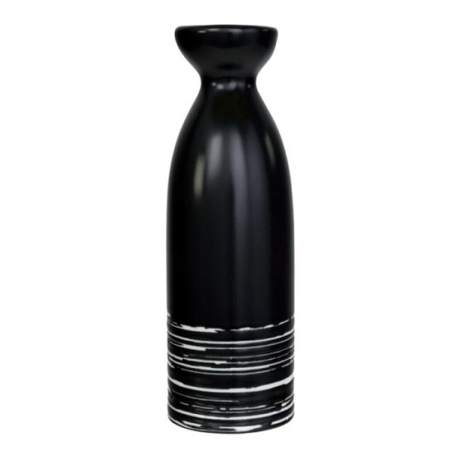 Jarro de saquê 17,5cm.Modelo: "Maru Negro".