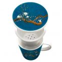Taza com filtro e tampa