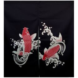 Noren 90x100cm "Peixe Azul"