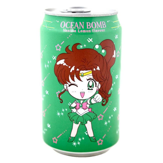 Bebida com sabor de limão e baunilha (OCEAN BOMB) 330ml