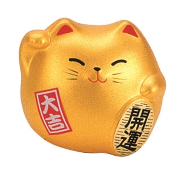Gato 5cm “dourado”.boa sorte