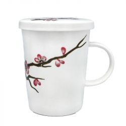 Taza com filtro e tampa....