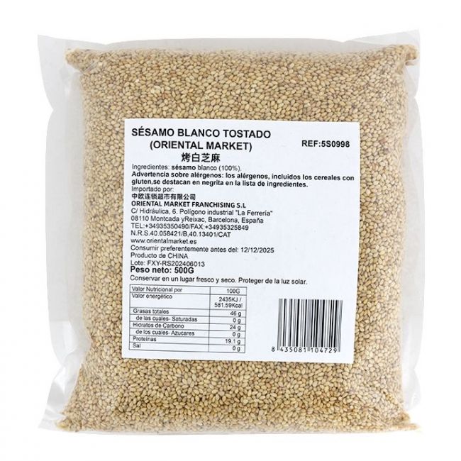 Gergelim branco torrado ORIENTAL MARKET 500g