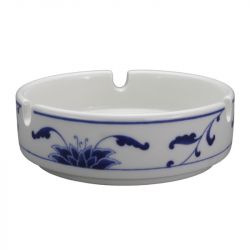 Cinzeiro branco/azul 9,5cm.